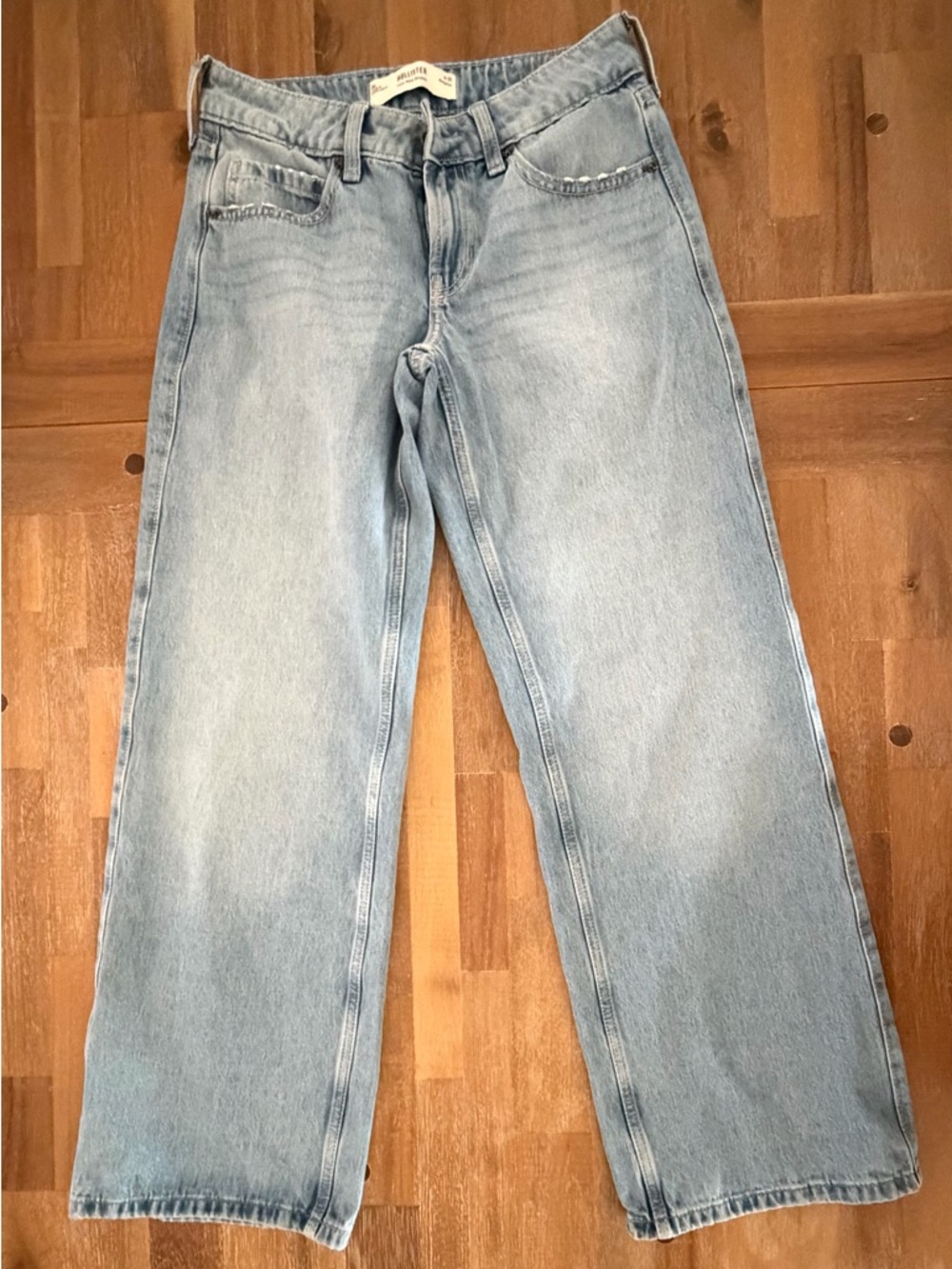 Hollister Light Blue Low Rise Baggy Jeans